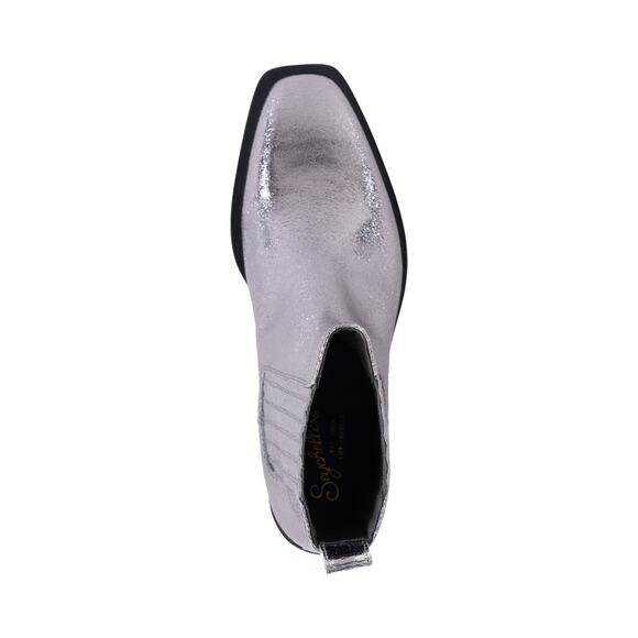 SEYCHELLES Hold Me Down Metallic Silver Leather Boot Women's Size 10 - Picture 4 of 8